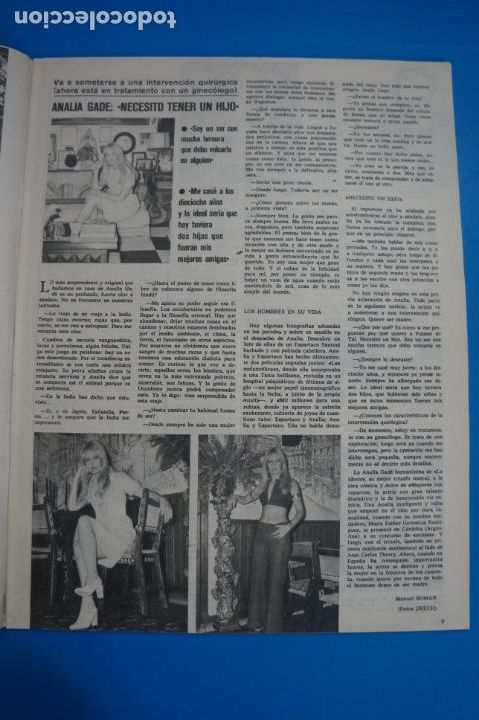 Coleccionismo de Revistas y Peri&oacute;dicos: RECORTE CLIPPING DE ANALIA GADE REVISTA SEMANA N&ordm; 1692 PAG. 9 L11