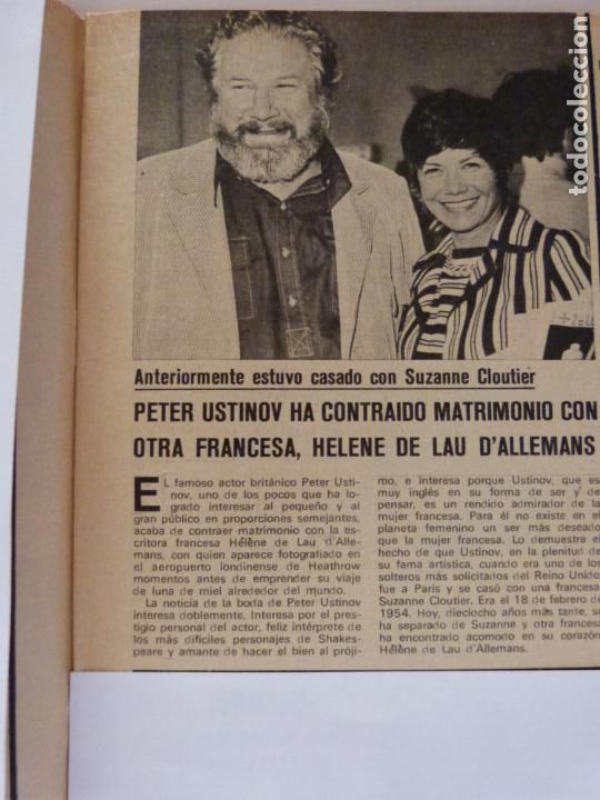 Coleccionismo de Revistas y Peri&oacute;dicos: RECORTE CLIPPING DE PETER USTINOV Y HELENE DE LAU D'ALLEMANS REVISTA SEMANA N&ordm; 1694 PAG. 11 L12