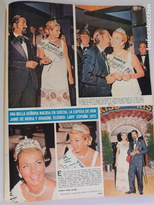 Coleccionismo de Revistas y Peri&oacute;dicos: RECORTE CLIPPING DE MARGARET DE MORA LADY ESPA&Ntilde;A 1972 REVISTA SEMANA N&ordm; 1708 PAG. 67 Y 68 L12