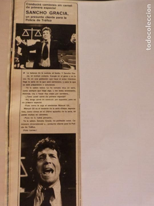 Coleccionismo de Revistas y Peri&oacute;dicos: RECORTE CLIPPING DE SANCHO GRACIA REVISTA SEMANA N&ordm; 1712 PAG. 72 L12