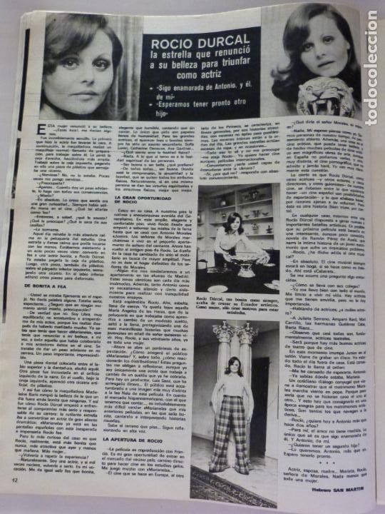 Coleccionismo de Revistas y Peri&oacute;dicos: RECORTE CLIPPING DE ROCIO DURCAL REVISTA SEMANA N&ordm; 1712 PAG. 42 L12