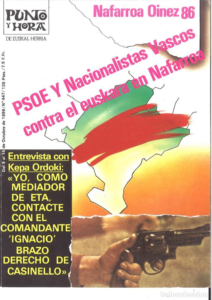 Coleccionismo de Revistas y Peri&oacute;dicos: Punto y Hora de Euskal Herria. 447. Octubre 1986