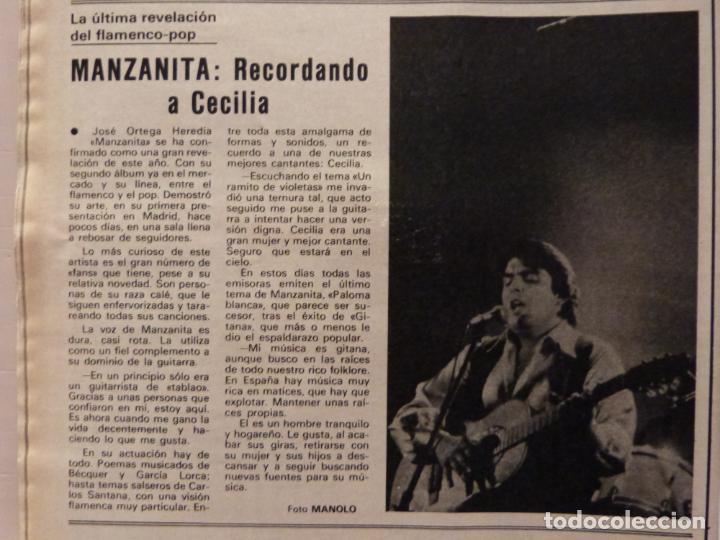 Coleccionismo de Revistas y Peri&oacute;dicos: RECORTE CLIPPING DE MANZANITA REVISTA SEMANA N&ordm; 2134 PAG. 64 L12