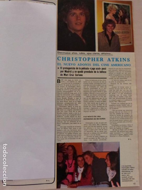 Coleccionismo de Revistas y Peri&oacute;dicos: RECORTE CLIPPING DE CHRISTOPHER ATKINS REVISTA SEMANA N&ordm; 2138 PAG. 45 L12
