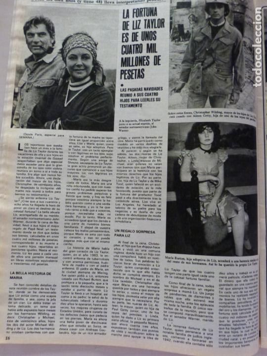Coleccionismo de Revistas y Peri&oacute;dicos: RECORTE CLIPPING DE LYZ TAYLOR REVISTA SEMANA N&ordm; 2138 PAG. 16 L12