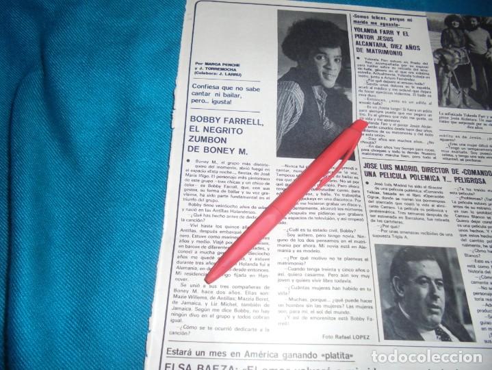Coleccionismo de revistas y peri&oacute;dicos: RECORTE : BOBBY FARRELL, EL NEGRITO ZUMBON DE BONEY M. . SEMANA, DCMBRE 1977 (#)