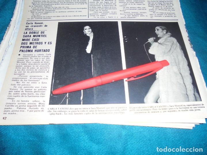 Coleccionismo de revistas y peri&oacute;dicos: RECORTE : EL DOBLE TRAVESTI DE SARA MONTIEL. SEMANA, MAYO 1979 (#)
