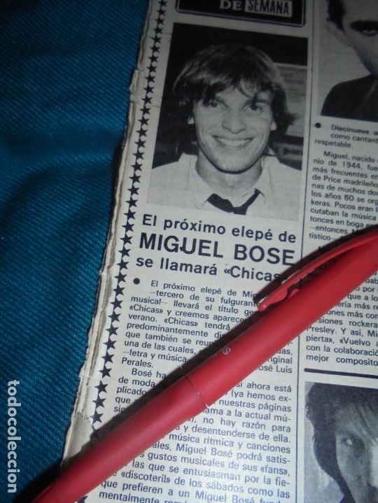Coleccionismo de Revistas y Peri&oacute;dicos: RECORTE : PROXIMO ELEPE DE MIGUEL BOS&Eacute;. SEMANA, MAYO 1979 (#)