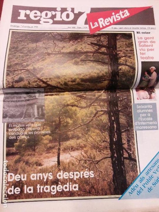 Coleccionismo de revistas y peri&oacute;dicos: REGI&Oacute; 7. LA REVISTA. OCTUBRE DE 1990. DEU ANYS DESPR&Eacute;S DE LA TRAG&Egrave;DIA.