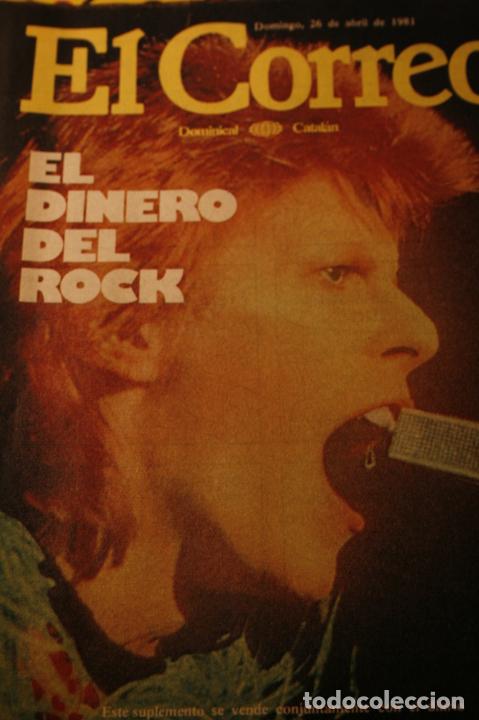 Coleccionismo de revistas y peri&oacute;dicos: SUPLEMENTO DEL CORREO CATALAN DAVID DAVID BOWIE 1981