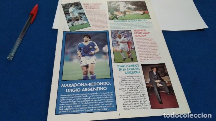 Coleccionismo de Revistas y Peri&oacute;dicos: HOJA DE REVISTA RECORTE A4 - MARADONA - TRES PREGUNTAS A MARADONA