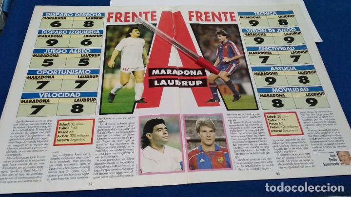 Coleccionismo de Revistas y Peri&oacute;dicos: HOJA DE REVISTA RECORTE DOBLE A4 - MARADONA - FRENTE A FRENTE MARADONA A LAUDRUP 1993