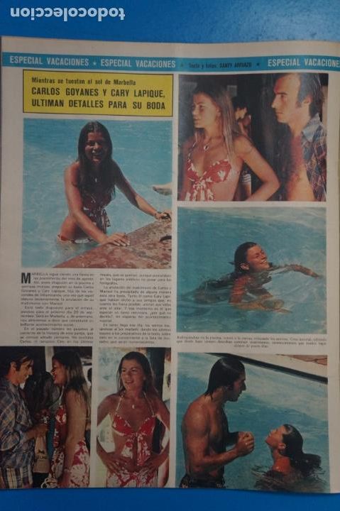 Coleccionismo de Revistas y Peri&oacute;dicos: RECORTE CLIPPING DE CARLOS GOYANES Y CARY LAPIQUE REVISTA SEMANA N&ordm; 1855 PAG. 38 L13