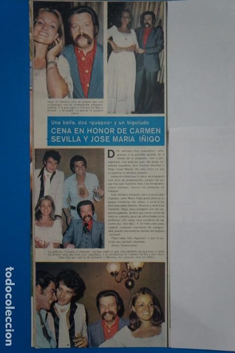 Coleccionismo de Revistas y Peri&oacute;dicos: RECORTE CLIPPING DE CARMEN SEVILLA Y JOSE MARIA I&Ntilde;IGO REVISTA SEMANA N&ordm; 1858 PAG. 22 L13