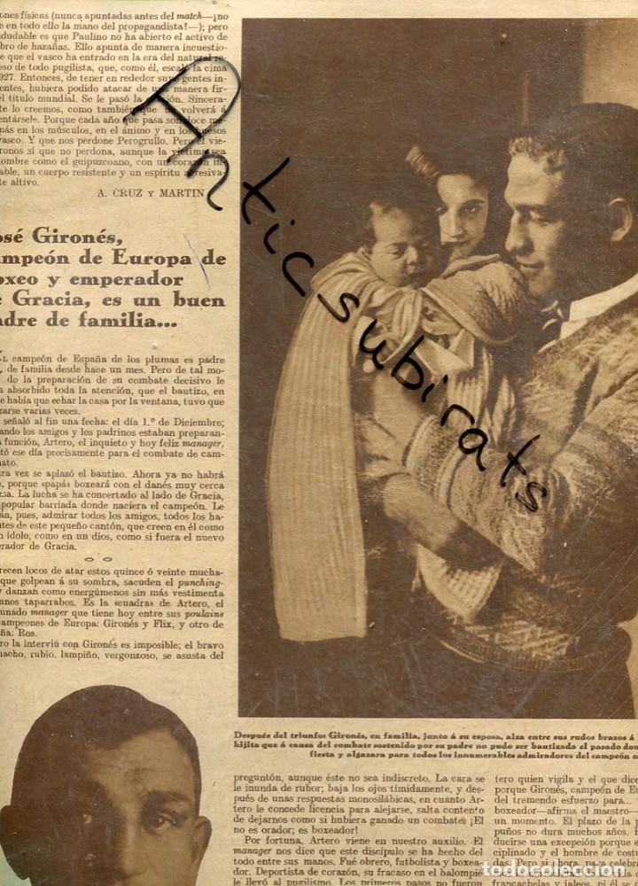 Coleccionismo de Revistas y Peri&oacute;dicos: REVISTA 1929 SANGRONIZ TOMAS LUCE&Ntilde;O CONDE DE BUGALLA GARCIA BENITO JOSE GIRONES BOXEADOR