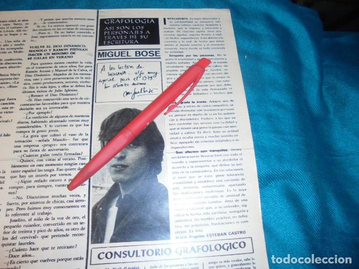Coleccionismo de Revistas y Peri&oacute;dicos: RECORTE : GRAFOLOGIA : MIGUEL BOS&Eacute;. SEMANA, FEBRERO 1979 (#)