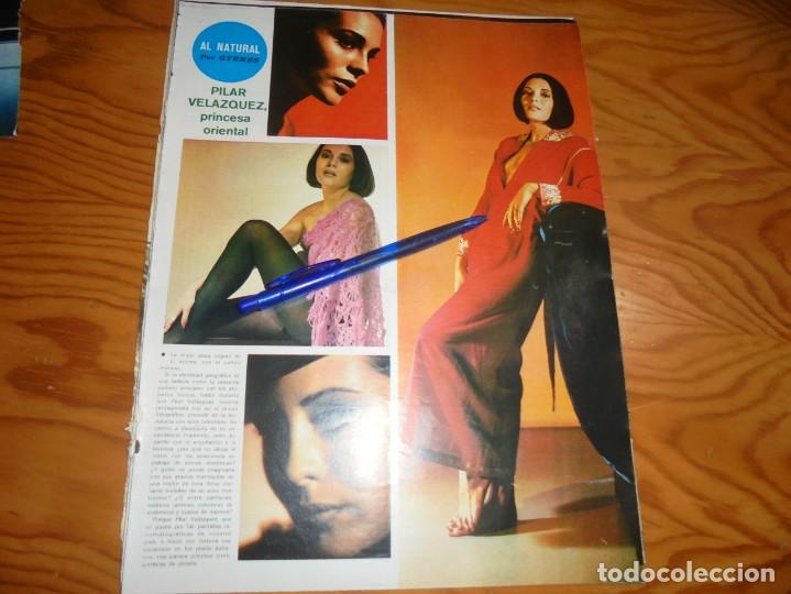 Coleccionismo de revistas y peri&oacute;dicos: RECORTE : PILAR VELAZQUEZ, AL NATURAL. SEMANA, ABRIL 1973 (#)
