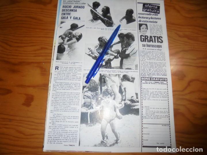 Coleccionismo de Revistas y Peri&oacute;dicos: RECORTE : ROCIO JURADO DESCANSA ENTRE GALA Y GALA. SEMANA, AGOSTO 1979 (#)