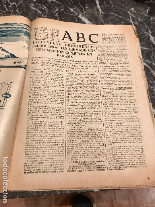 Coleccionismo de Revistas y Peri&oacute;dicos: Periodico ABC - 23 Julio a&ntilde;o 1956