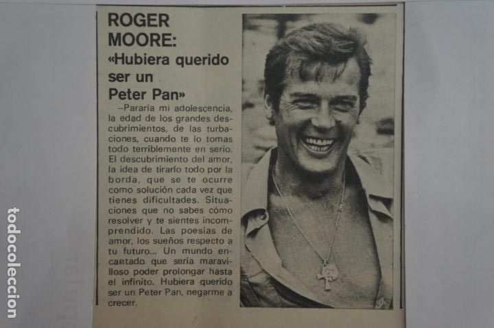 Coleccionismo de Revistas y Peri&oacute;dicos: RECORTE CLIPPING DE ROGER MOORE REVISTA SEMANA N&ordm; 1862 PAG. 65 L15