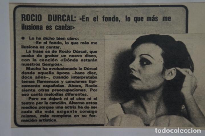 Coleccionismo de Revistas y Peri&oacute;dicos: RECORTE CLIPPING DE ROCIO DURCAL REVISTA SEMANA N&ordm; 1835 PAG. 93 L15