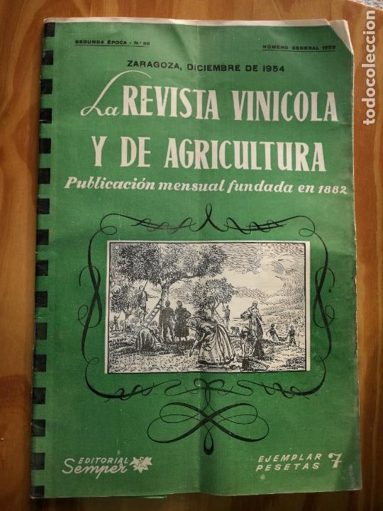 Collezionismo di Riviste e Giornali: LA REVISTA VIN&Iacute;COLA Y DE AGRICULTURA.DICIEMBRE 1954.EDITORIAL SEMPER.