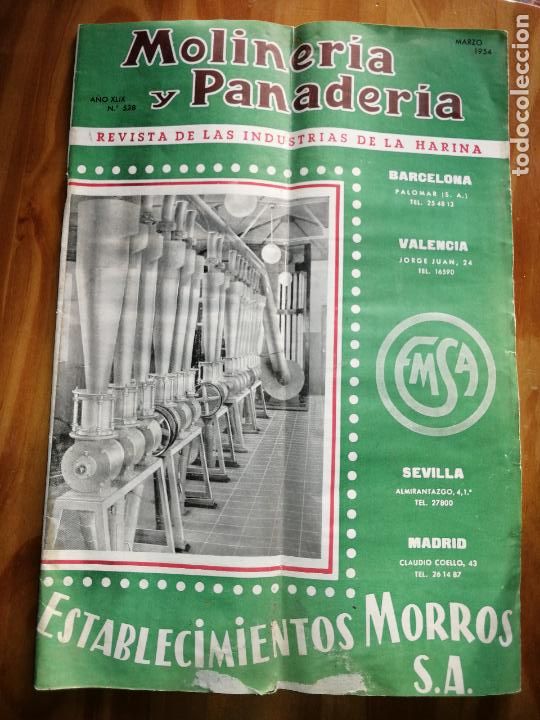 Collezionismo di Riviste e Giornali: REVISTA DE LAS INDUSTRIAS DE LA HARINA.MOLINER&Iacute;A Y PANADER&Igrave;A.MARZO 1954.N&ordm;528.