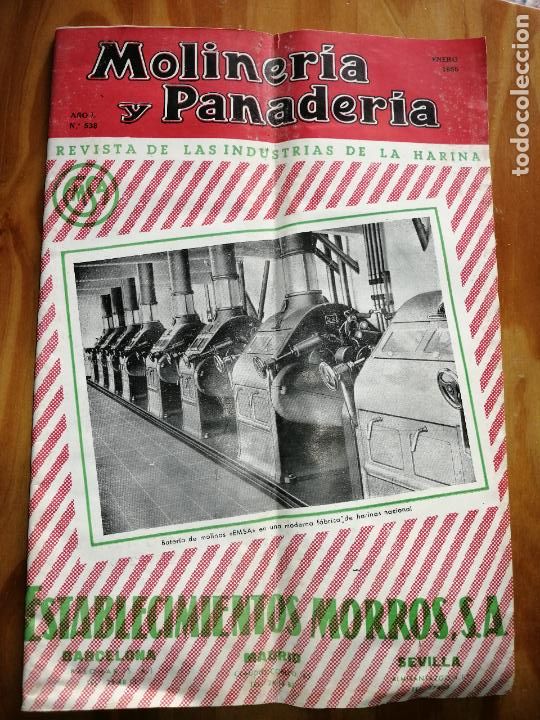 Collezionismo di Riviste e Giornali: REVISTA DE LAS INDUSTRIAS DE LA HARINA.MOLINER&Iacute;A Y PANADER&Igrave;A.ENERO 1955.N&ordm;538
