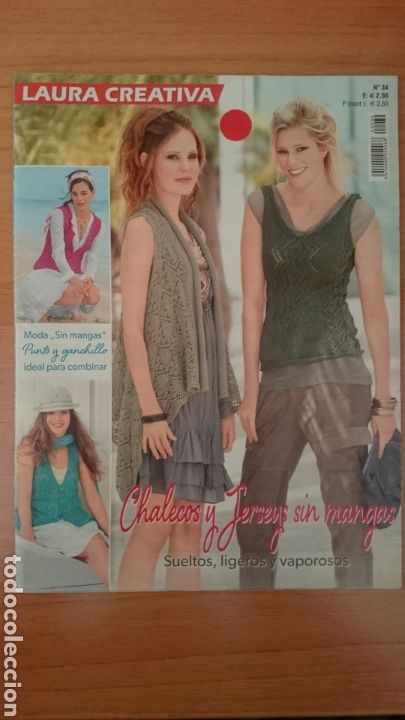 Colecionismo de Revistas e Jornais: Revista Laura creativa n&ordm; 34, chalecos y jerseys sin mangas