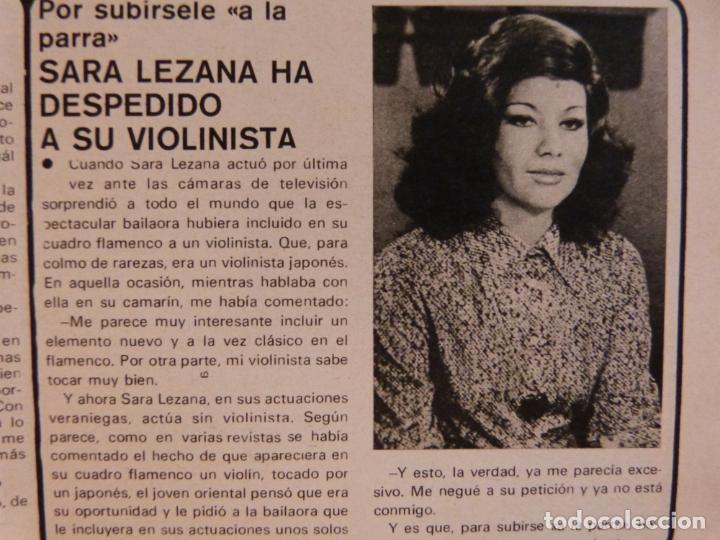 Coleccionismo de Revistas y Peri&oacute;dicos: RECORTE CLIPPING DE SARA LEZANA REVISTA SEMANA N&ordm; 1853 PAG. 57 L14