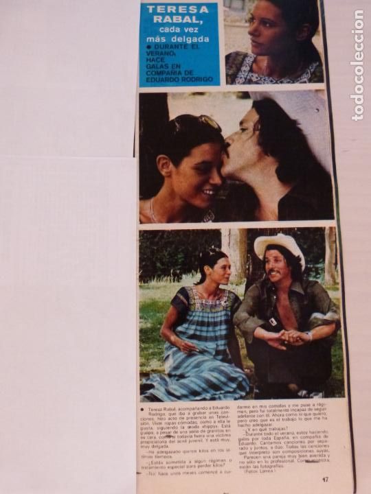 Coleccionismo de Revistas y Peri&oacute;dicos: RECORTE CLIPPING DE TERESA RABAL REVISTA SEMANA N&ordm; 1853 PAG. 47 L14
