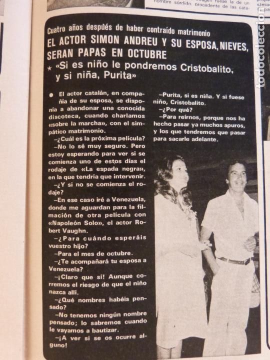Coleccionismo de Revistas y Peri&oacute;dicos: RECORTE CLIPPING DE SIMON ANDREU Y SU ESPOSA NIEVES REVISTA SEMANA N&ordm; 1853 PAG. 45 L14
