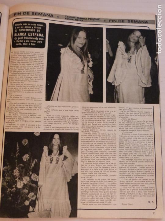 Coleccionismo de Revistas y Peri&oacute;dicos: RECORTE CLIPPING DE BLANCA ESTRADA REVISTA SEMANA N&ordm; 1853 PAG. 41 L14