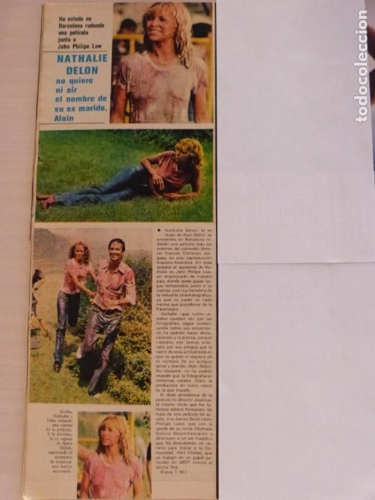 Coleccionismo de Revistas y Peri&oacute;dicos: RECORTE CLIPPING DE NATHALIE DELON REVISTA SEMANA N&ordm; 1852 PAG. 54 L14