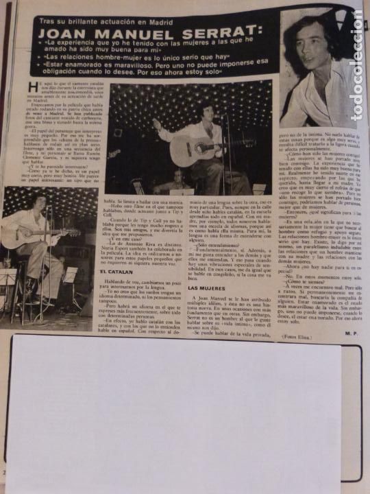 Coleccionismo de Revistas y Peri&oacute;dicos: RECORTE CLIPPING DE JOAN MANUEL SERRAT REVISTA SEMANA N&ordm; 1851 PAG. 28 L14