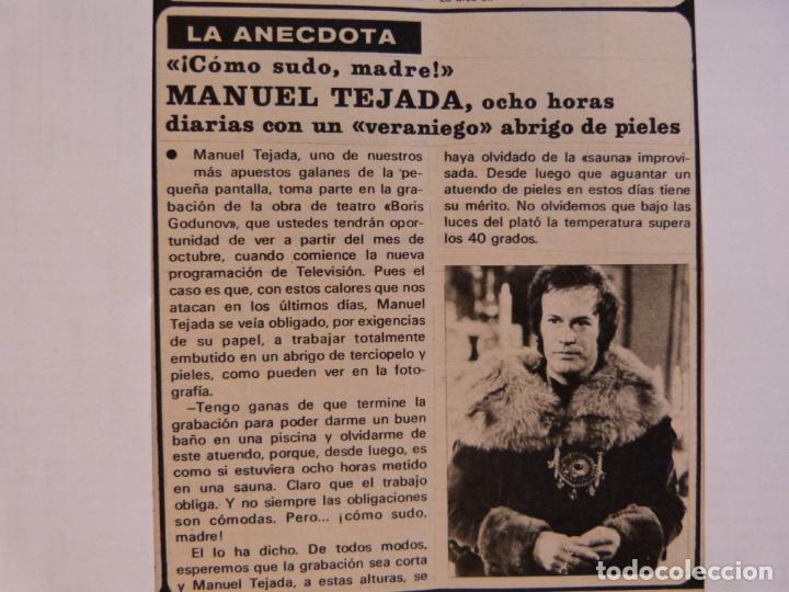Coleccionismo de Revistas y Peri&oacute;dicos: RECORTE CLIPPING DE MANUEL TEJADA REVISTA SEMANA N&ordm; 1850 PAG. 39 L14