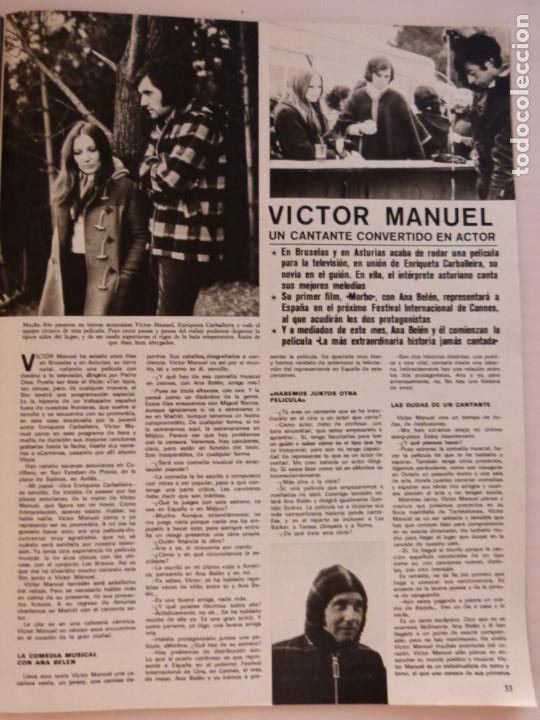 Coleccionismo de Revistas y Peri&oacute;dicos: RECORTE CLIPPING DE VICTOR MANUEL REVISTA SEMANA N&ordm; 1677 PAG. 33 Y 34 L14