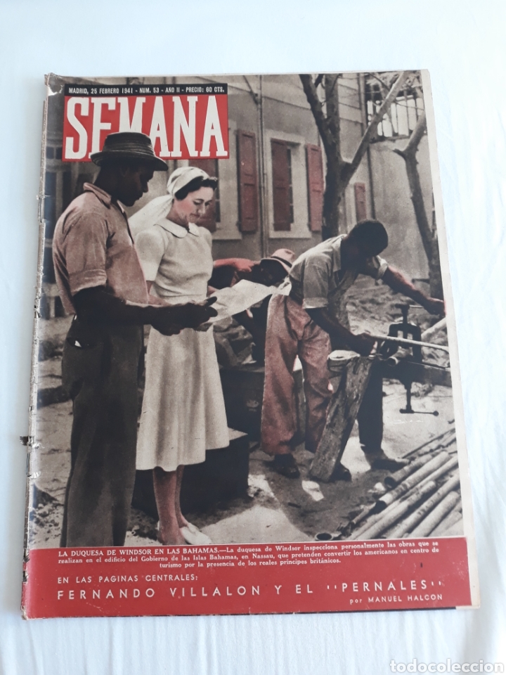 Coleccionismo de Revistas y Peri&oacute;dicos: revista SEMANA n. 43 - 25 Febrero 1941- II Guerra Mundial