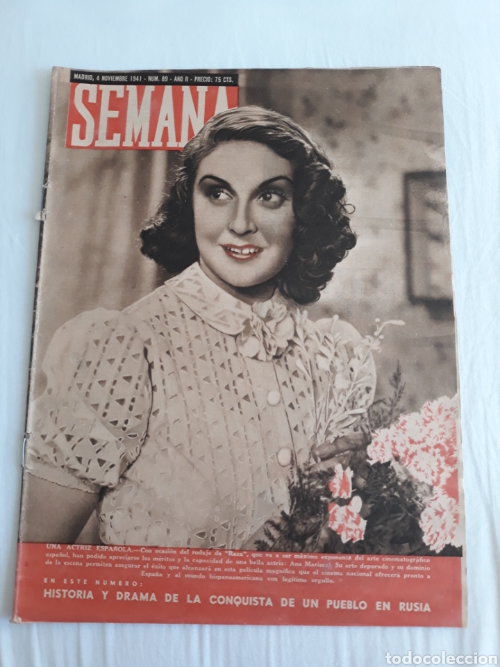 Coleccionismo de Revistas y Peri&oacute;dicos: revista SEMANA n. 89 - 4 Noviembre 1941 - II Guerra Mundial