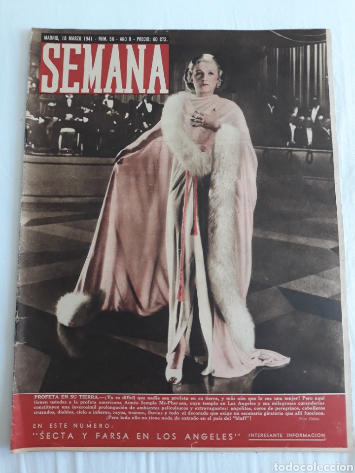 Coleccionismo de Revistas y Peri&oacute;dicos: revista SEMANA n. 56 - 18 Marzo 1941 - II Guerra Mundial