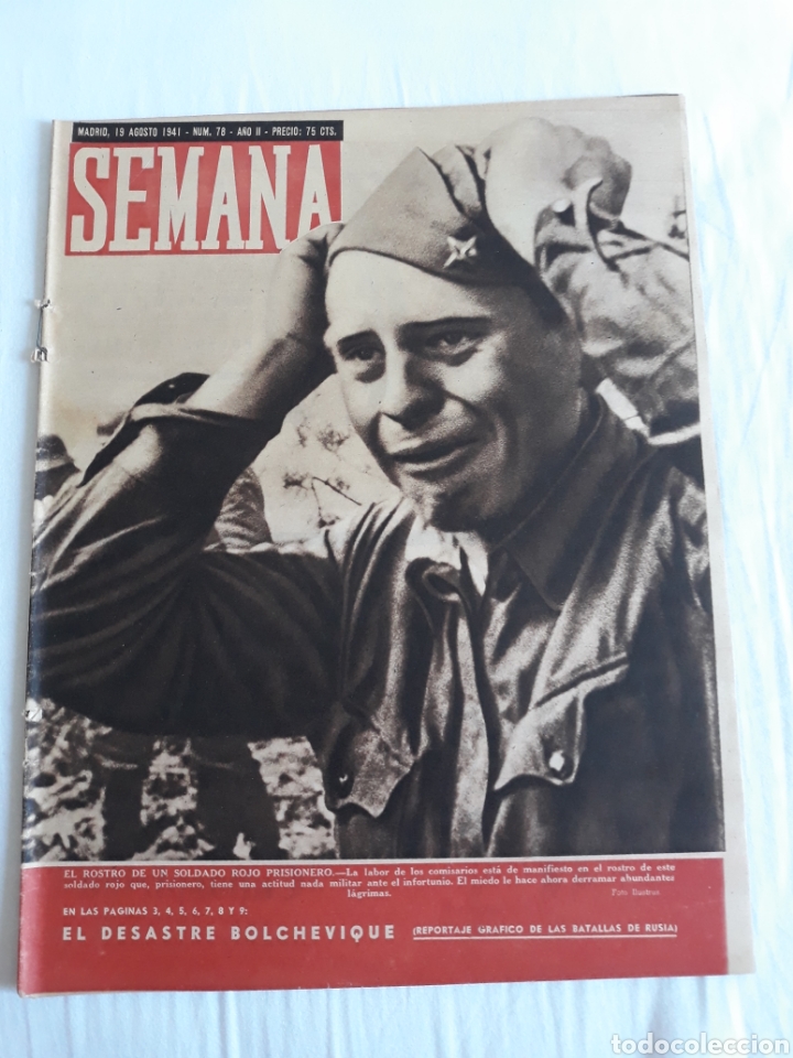Coleccionismo de Revistas y Peri&oacute;dicos: revista SEMANA n. 78 - 19 Agosto 1941 - II Guerra Mundial