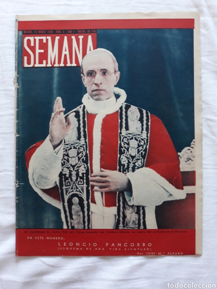 Coleccionismo de Revistas y Peri&oacute;dicos: revista SEMANA n. 3 - 12 Marzo 1940 - II Guerra Mundial