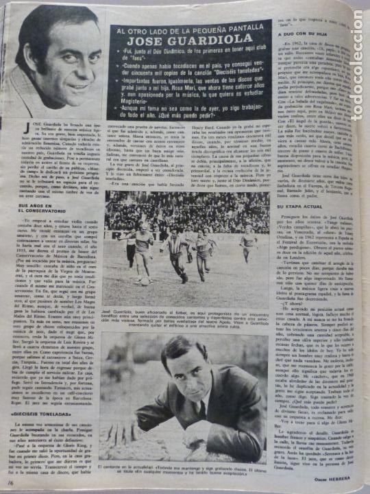 Coleccionismo de Revistas y Peri&oacute;dicos: RECORTE CLIPPING DE JOSE GUARDIOLA REVISTA SEMANA N&ordm; 1681 PAG. 76 L16