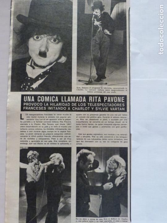 Coleccionismo de Revistas y Peri&oacute;dicos: RECORTE CLIPPING DE RITA PAVONE REVISTA SEMANA N&ordm; 1674 PAG. 72 L16