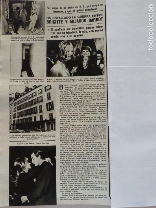 Coleccionismo de Revistas y Peri&oacute;dicos: RECORTE CLIPPING DE BRIGITTE Y MIJANOU BARDOT REVISTA SEMANA N&ordm; 1674 PAG. 14 L16