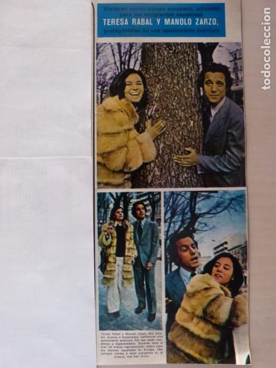 Coleccionismo de Revistas y Peri&oacute;dicos: RECORTE CLIPPING DE TERESA RABAL Y MANOLO ZARZO REVISTA SEMANA N&ordm; 1673 PAG. 43 Y 44 L16