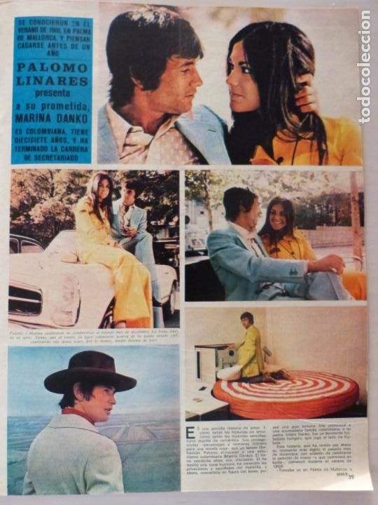 Coleccionismo de Revistas y Peri&oacute;dicos: RECORTE CLIPPING DE PALOMO LINARES Y MARINA DANKO REVISTA SEMANA N&ordm; 1673 PAG. 35 Y 36 L16