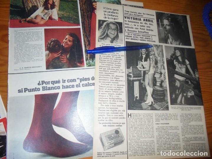 Coleccionismo de revistas y peri&oacute;dicos: RECORTE : VICTORIA ABRIL, LA BENJAMINA DEL UN, DOS, TRES.... SEMANA, ABRIL 1976 (#)