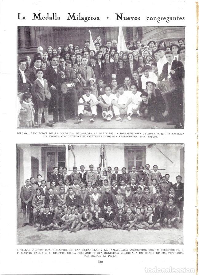 Coleccionismo de revistas y peri&oacute;dicos: 1930 HOJA REVISTA SEVILLA CONGREGANTES DE SAN ESTANISLAO Y LA INMACULADA CONCEPCI&Oacute;N R.P MART&Iacute;N PALMA