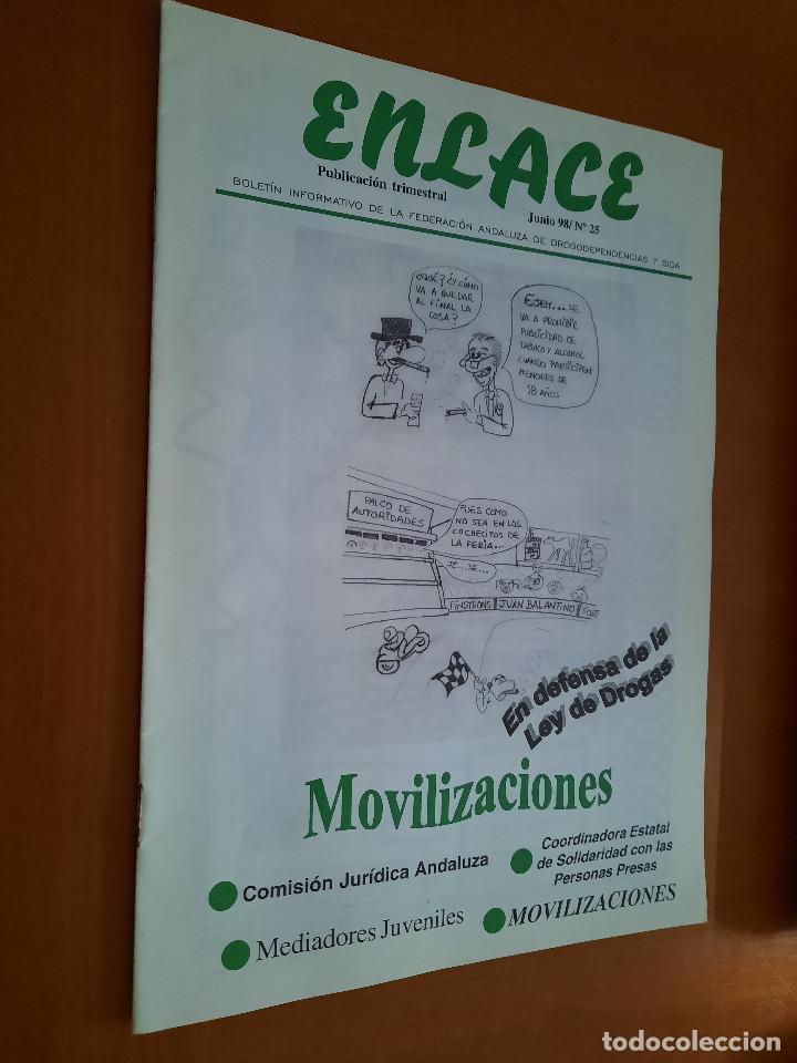 Collection Magazines and Newspapers: ENLACE 25. BOLETIN DE LA FEDERACI&Oacute;N ANDALUZA DE DROGODEPENDENCIA. GRAPA. BUEN ESTADO. caj. 83